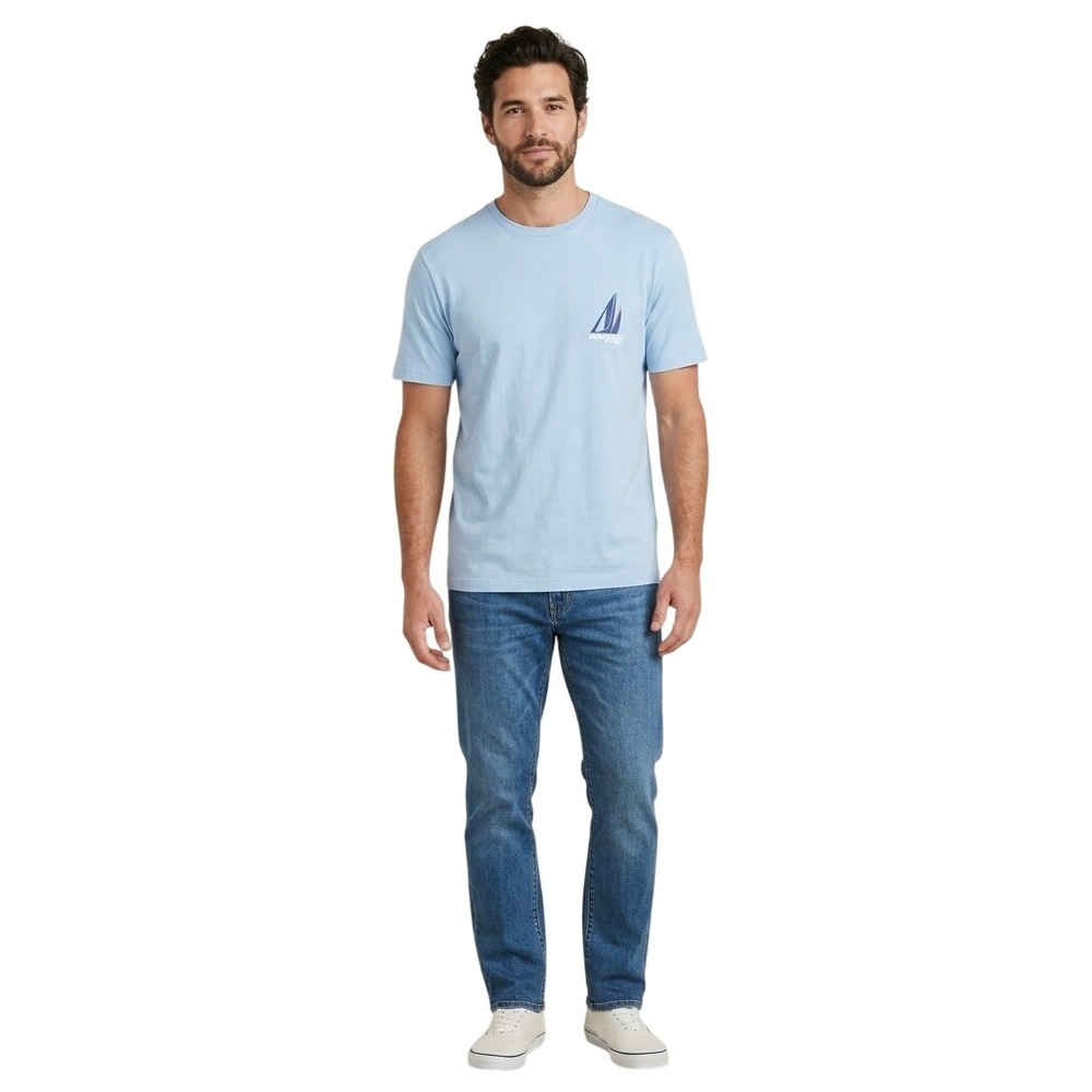 Vineyard Vines Mens Size Small Light Blue Sailboat Beach Sailing Graphic T-Shirt